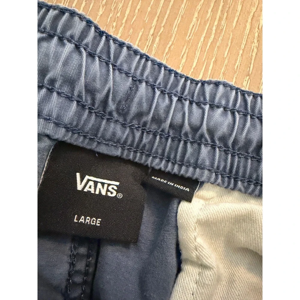 Vans Men's Large Blue Drawstring Elastic Waist Casual Shorts Skate Surf